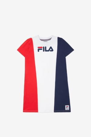 FILA T-shirt Dresses Navy,Kids Clothing | CA.EXUYHS764